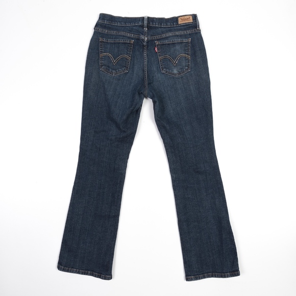 Levis 515 Jeans Boot Cut Mid Rise Dark Wash Cotton & 1% Stretch Women Sz 10M - Picture 2 of 8